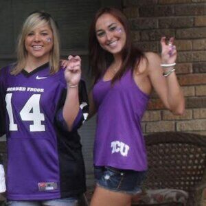 2011 Woman's TCU Tank Top with Ruffled Back - Size M